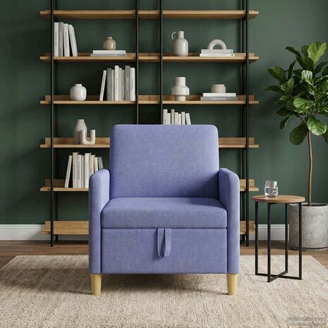 Bank met opslag Jeans Blauw 72 x 78 x 87 cm Polyester 1