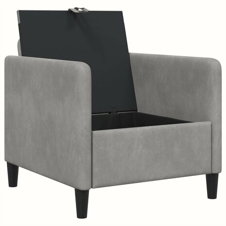 Bank met opslag Lichtgrijs 72 x 78 x 87 cm Polyester 4