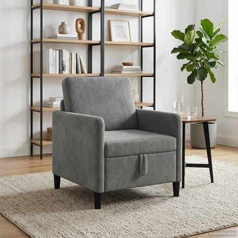 Bank met opslag Donkergrijs 72 x 78 x 87 cm Polyester 1