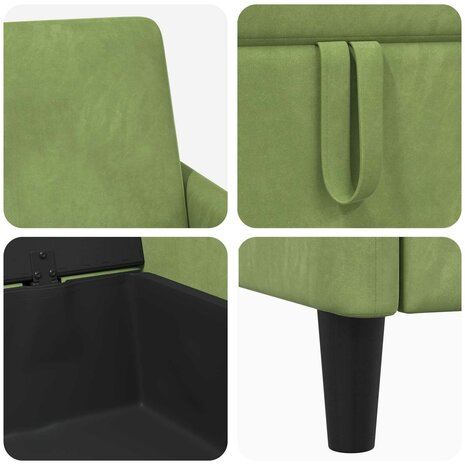 Bank met opslag Lichtgroen 72 x 78 x 87 cm Polyester 7