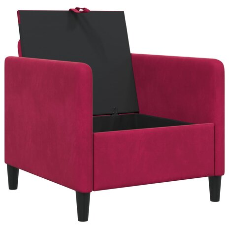 Bank met opslag Wijnrood 72 x 78 x 87 cm Polyester 4
