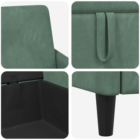 Bank met opslag Zeegroen 72 x 78 x 87 cm Polyester 7