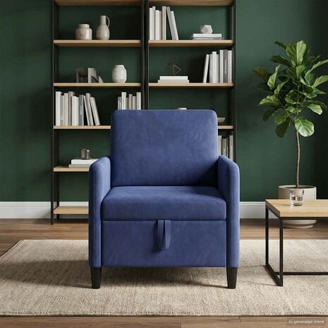 Bank met opslag Politieblauw 72 x 78 x 87 cm Polyester 1