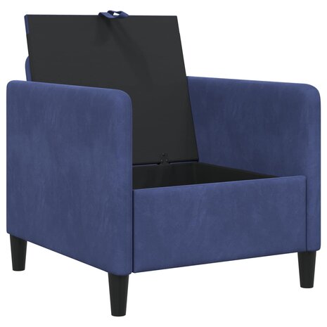 Bank met opslag Politieblauw 72 x 78 x 87 cm Polyester 4