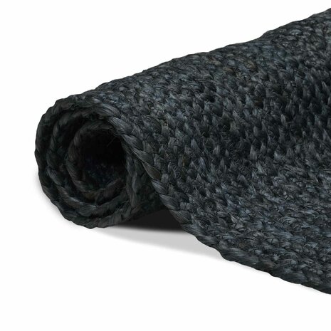 Vloerkleed Rechthoekig Donkergrijs 60 x 110 cm Jute 2