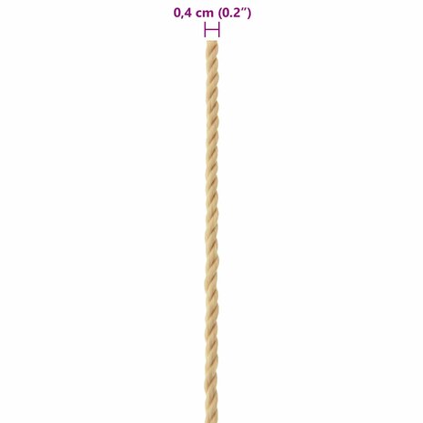 Boottouw 25 m 0.4 Naturel PP 7