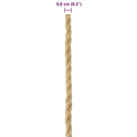 Boottouw 25 m 0.8 Naturel PP 7