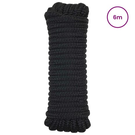 Boottouw 6 m 1.4 Zwart Polyester 2