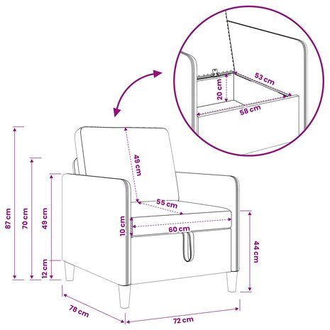 Bankenset met opbergruimte 2 pcs Wit Polyester 9