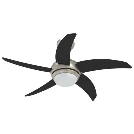 Plafondventilator met licht en afstandsbediening &Oslash; 110 cm Zwart 3
