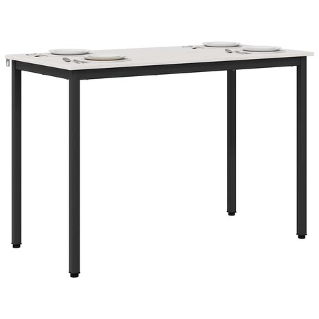 Eettafel Wit 110 x 55 x 75 cm Massief grenenhout 3