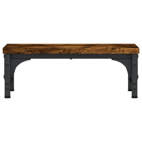 Monitorstandaard 37x23x14 cm bewerkt hout gerookt eikenkleurig 4