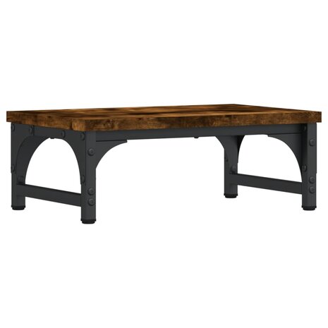 Monitorstandaard 37x23x14 cm bewerkt hout gerookt eikenkleurig 6