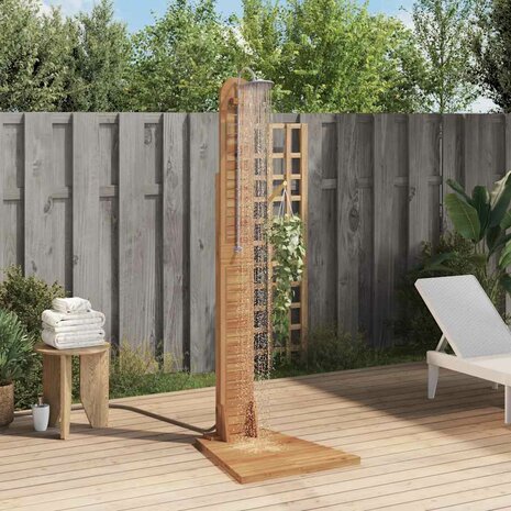 Buitendouche 70x75x204 cm massief teakhout 1
