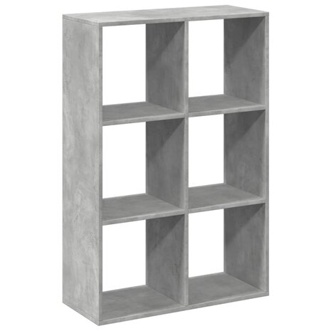 Kamerscherm / boekenkast 69,5x29x103,5 cm hout betongrijs 6