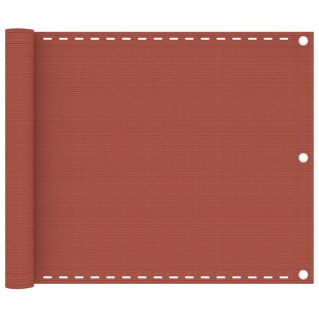 Balkonscherm 75x400 cm HDPE terracottakleurig 1