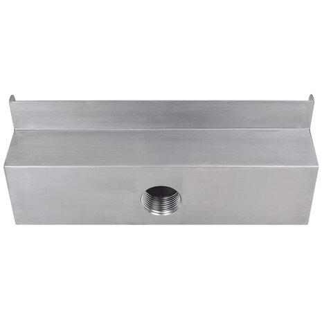 Zwembadwaterval rechthoekig 30 cm roestvrij staal 4