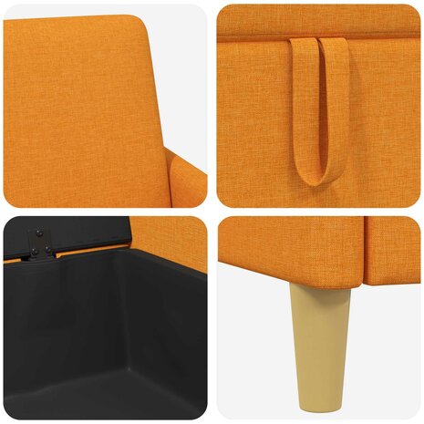 Bank met opslag Donkergeel 72 x 78 x 87 cm Polyester 7