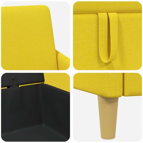 Bank met opslag Lichtgeel 72 x 78 x 87 cm Polyester 7