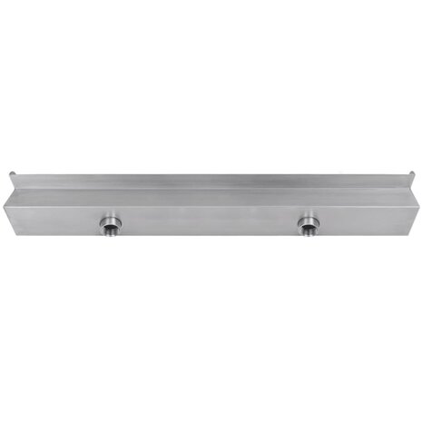 Zwembadwaterval met LED's rechthoekig 90 cm roestvrij staal 6