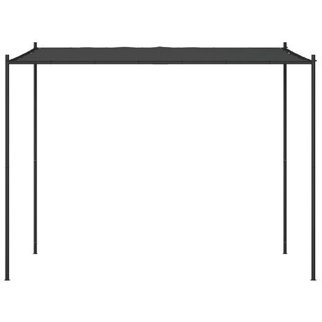 Prieel 3x3 m 180 g/m&sup2; stof en staal antracietkleurig 3