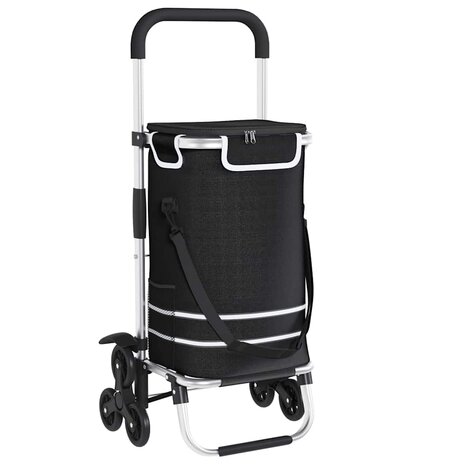 Boodschappentrolley Zwart 47 x 39 x 100,5 cm Oxford stof 2