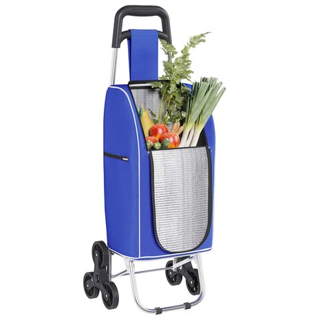 Boodschappentrolley Blauw 39,5 x 33 x 93 cm Oxford stof 3