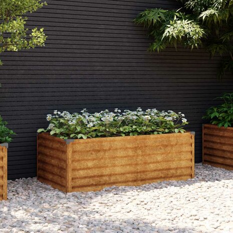 Verhoogde tuinbak 100x50x36 cm cortenstaal 1