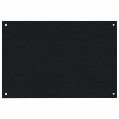 Spatscherm keuken 90x50 cm gehard glas zwart 2