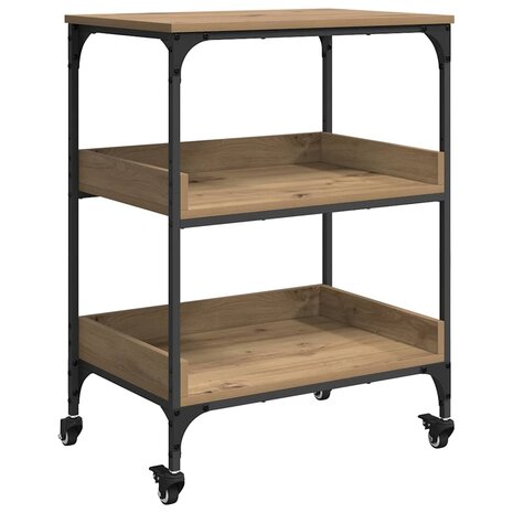 Keukentrolley Artisan Eiken 60 x 41 x 80.5 cm Bewerkt hout 2