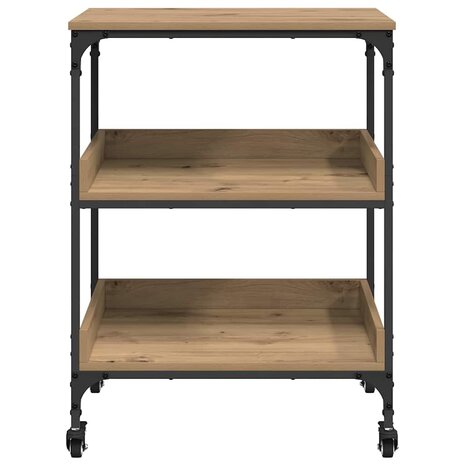Keukentrolley Artisan Eiken 60 x 41 x 80.5 cm Bewerkt hout 6