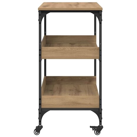 Keukentrolley Artisan Eiken 60 x 41 x 80.5 cm Bewerkt hout 7