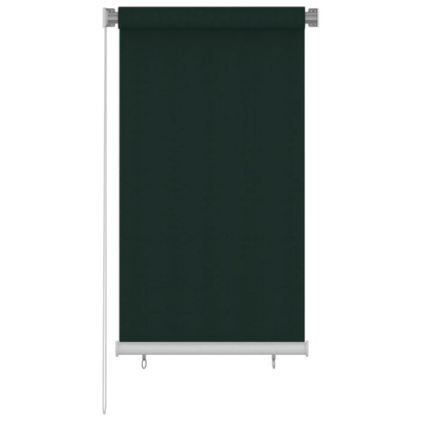 Rolgordijn voor buiten 80x140 cm HDPE donkergroen 1