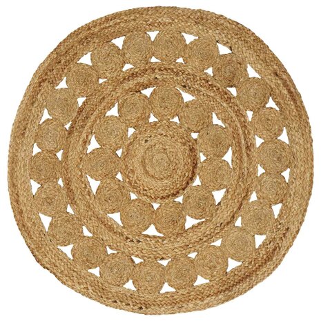 Vloerkleed Naturel &Oslash; 90 cm Jute 1