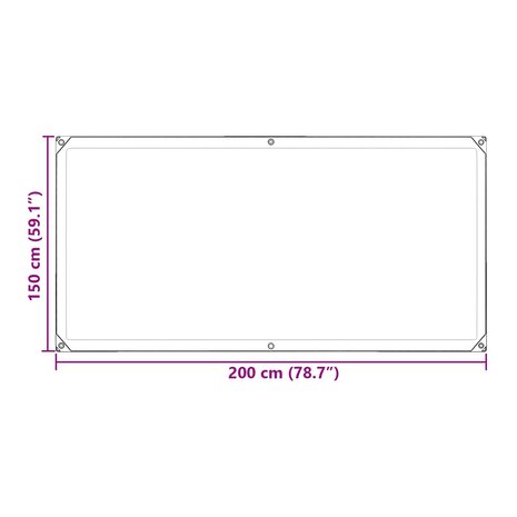 Zeildoek Doorzichtig 2 x 1,5 m PE 10