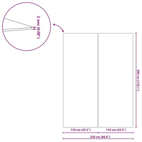 Zwembad Grondzeil Zwart 300 x 220 x 0,1 cm Niet-geweven Stof 10