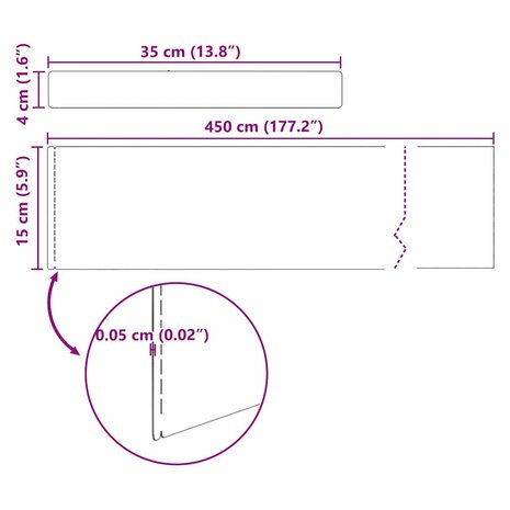 Tuinrand Zilver 450 x 0.05 x 15 cm Gegalvaniseerd staal 11