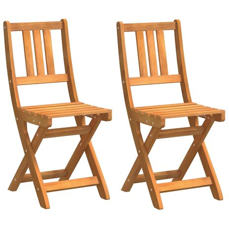 Bistrostoelen voor buiten met kussen 2 pcs Massief Acaciahout 2