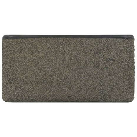 Gootsteen 30x30x15 cm riviersteen zwart 5