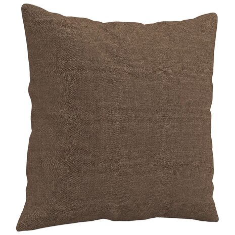 Tweezitsbank met sierkussens 120 cm stof bruin 6