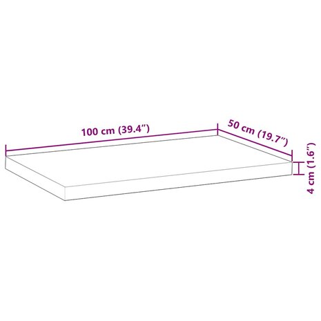 Bureaublad met olieafwerking 100x50x4 cm massief acaciahout 9