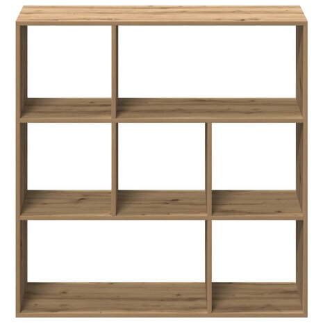 Kamerscherm / boekenkast 102x29x103,5 cm hout artisanaal eiken 5