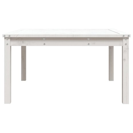Tuintafel 82,5x82,5x45 cm massief grenenhout wit 6