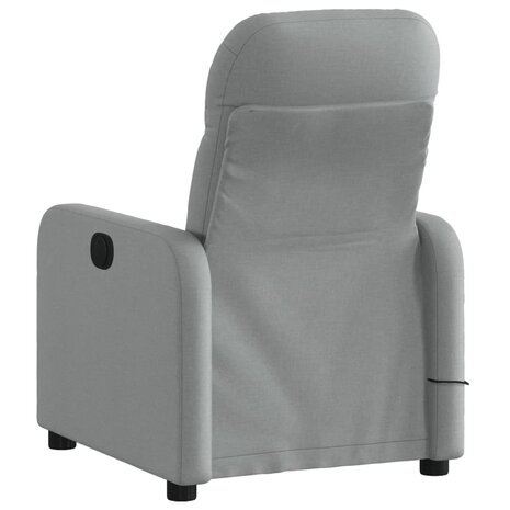 Massagestoel met lichtgrijze stof 4