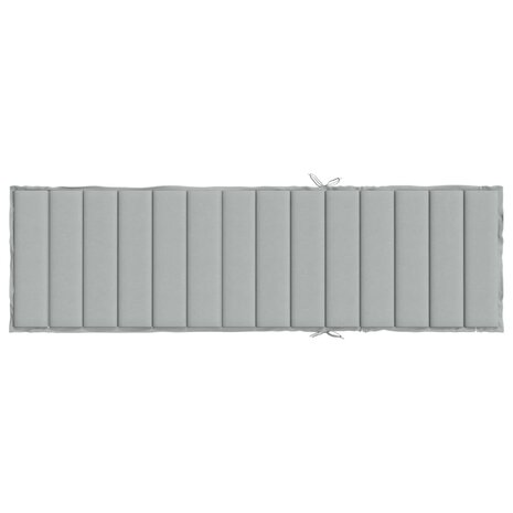 Ligbedkussen 200x50x4 cm stof gem&ecirc;leerd lichtgrijs 5