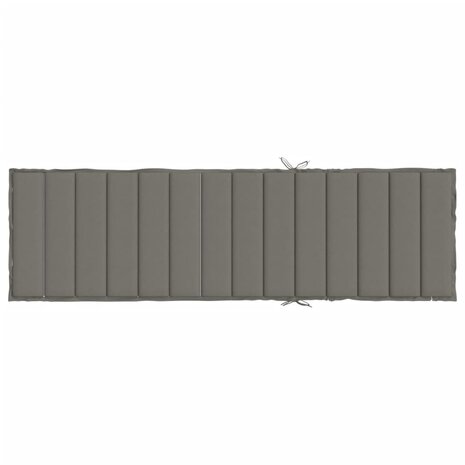 Ligbedkussen 200x50x4 cm stof gem&ecirc;leerd donkergrijs 5