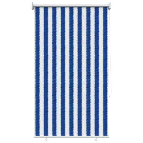 Buitenrolgordijn 90% UV-blok Blauw en Witte Streep 100x230 cm 2