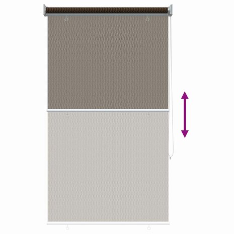 Buitenrolgordijn 90% UV-blok Bruin 80x140 cm HDPE 9
