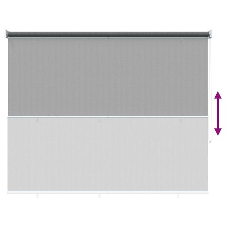 Buitenrolgordijn 90% UV-blok Lichtgrijs 120x140 cm HDPE 9