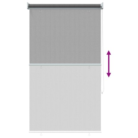 Buitenrolgordijn 90% UV-blok Lichtgrijs 80x230 cm HDPE 9